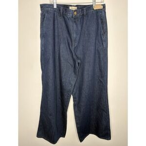 Madewell Super Wide-Leg Jeans Size 32 High Rise Blue NWT